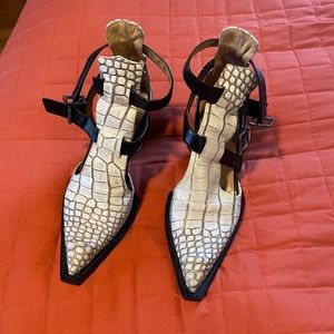 White croc Fluevogs 8.5